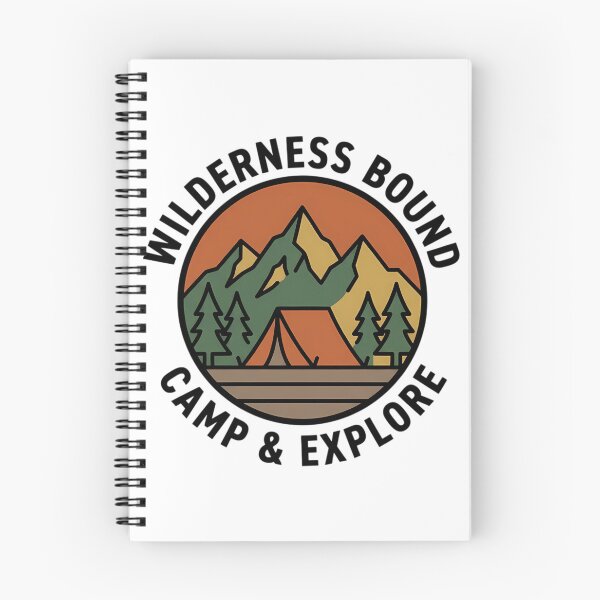 Item preview, Wilderness Bound Camping Adventure Retro Badge Design designed and sold by iwzzuel.