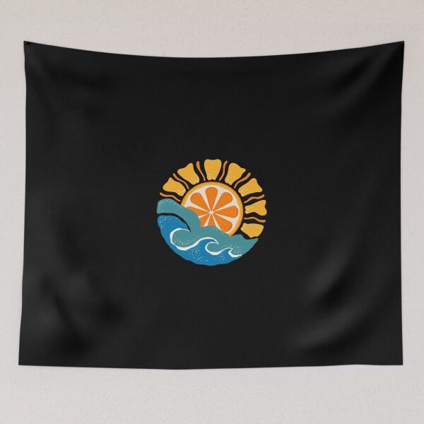 Item preview, Orange Sunrise Over Waves Graphic designed and sold by lamercarv.
