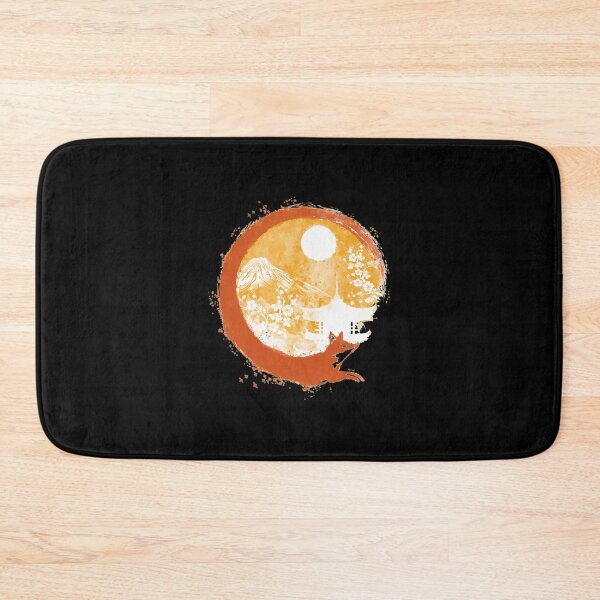 Item preview, Oriental Fox Mount Fuji Cherry Blossom Art designed and sold by fetzrolfs.