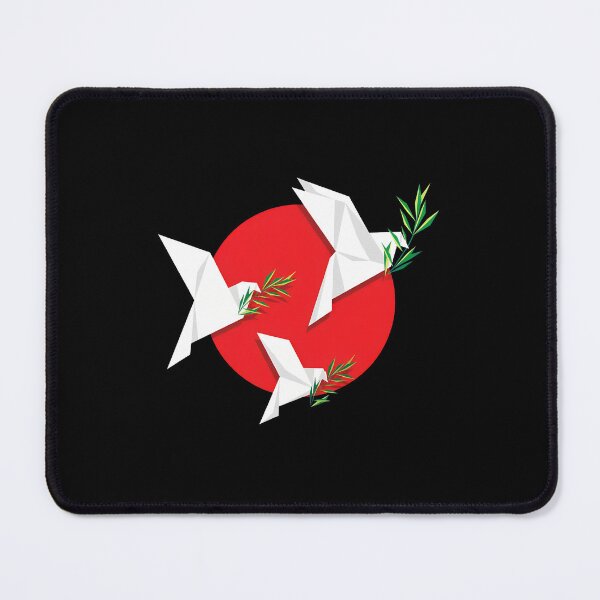 Item preview, Origami Peace Doves with Olive Branches on Red Circle designed and sold by andrasmar.
