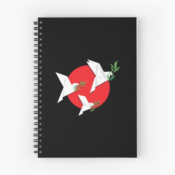 Item preview, Origami Peace Doves with Olive Branches on Red Circle designed and sold by andrasmar.