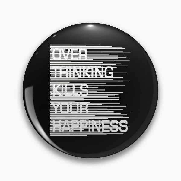 Item preview, Overthinking Kills Your Happiness Glitch Typography designed and sold by lasopent.