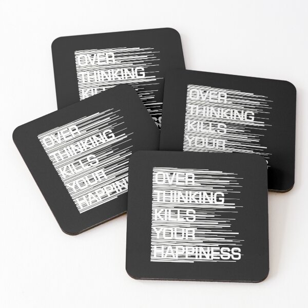 Item preview, Overthinking Kills Your Happiness Glitch Typography designed and sold by lasopent.
