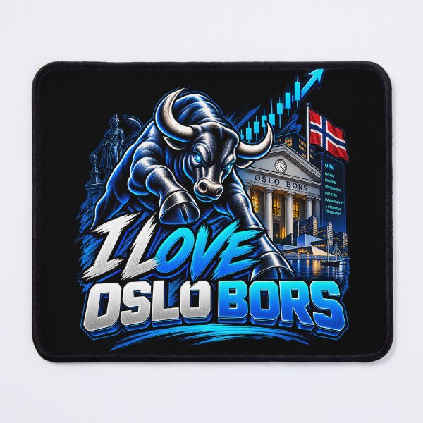 Item preview, I Love Oslo Bors Stock Market Bull designed and sold by NOVYXEL.