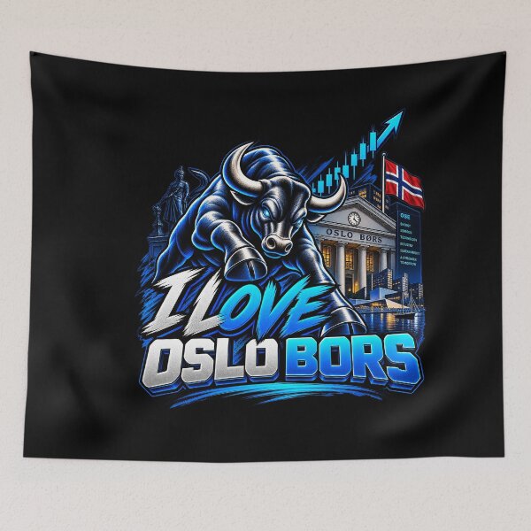 Item preview, I Love Oslo Bors Stock Market Bull designed and sold by NOVYXEL.