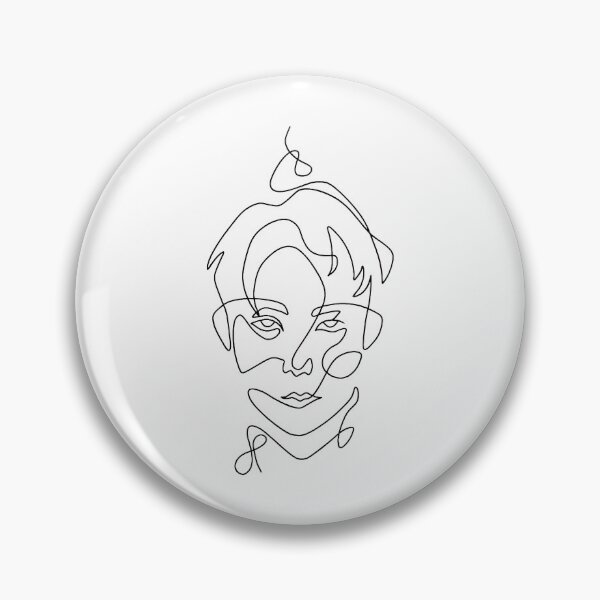 Item preview, Minimalist Line Art Face Portrait Mug designed and sold by vandewalker.
