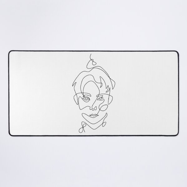 Item preview, Minimalist Line Art Face Portrait Mug designed and sold by vandewalker.
