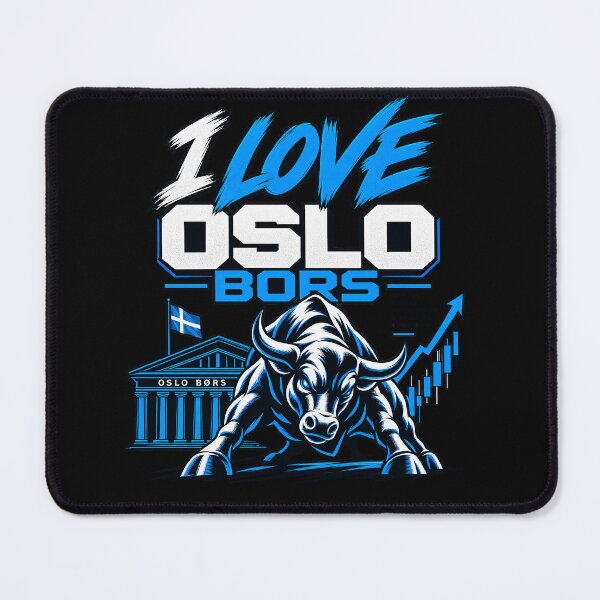 Item preview, I Love Oslo Bors Stock Market Bull designed and sold by NOVYXEL.