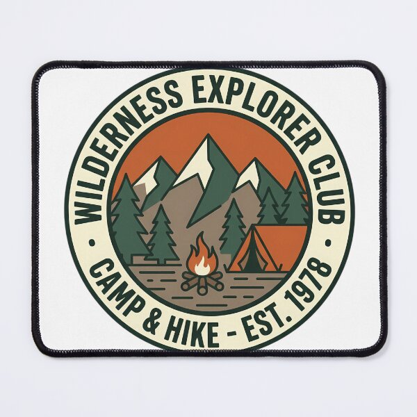 Item preview, Wilderness Explorer Club Vintage Camping Badge Design designed and sold by iwzzuel.