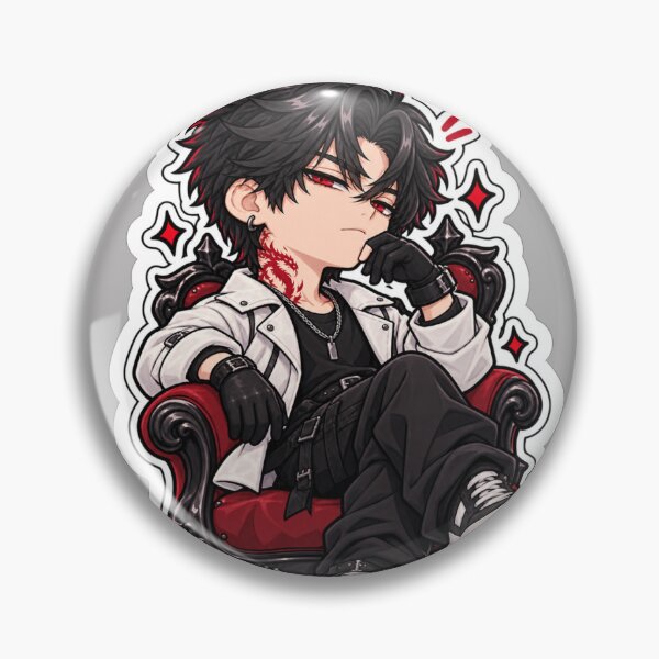 Item preview, Chibi Anime Bad Boy Throne Art designed and sold by NovaToons.