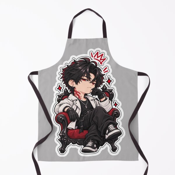 Item preview, Chibi Anime Bad Boy Throne Art designed and sold by NovaToons.