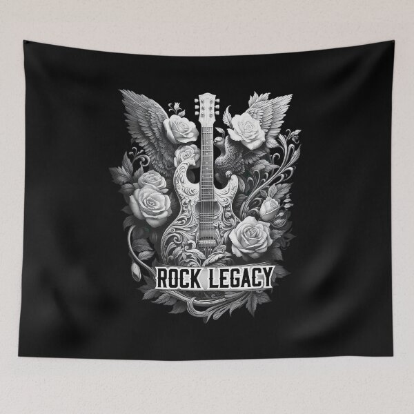 Item preview, Ornate Guitar Wings Roses Baroque Engraving designed and sold by NORMAODRIGUEZ.