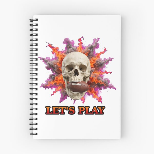 Item preview, Fiery Skull Football Shirt - LET'S PLAY American Football Skull Shirt - Halloween Football Design designed and sold by yassine elhaidi.