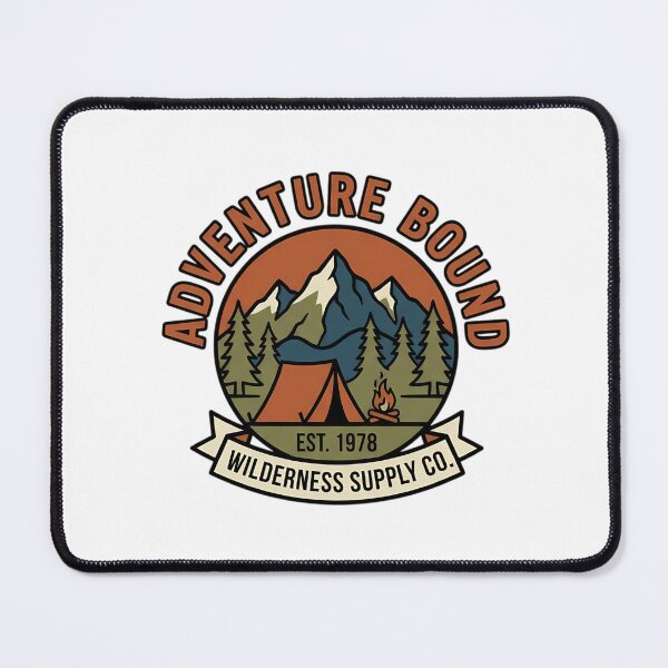 Item preview, Adventure Bound Vintage Mountain Camping Retro Badge designed and sold by iwzzuel.