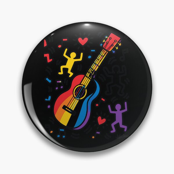 Item preview, Rainbow Guitar Dancing Figures Artwear designed and sold by NORMAODRIGUEZ.