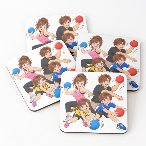 Item preview, Family Dodgeball Cartoon Character Design designed and sold by Kenzie & Co.