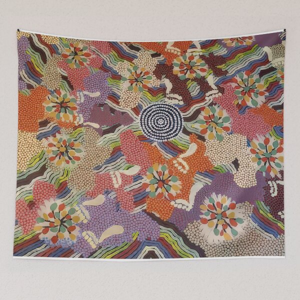 Item preview, Food gathering napparbee - native art designed and sold by NeonCanvasDream.