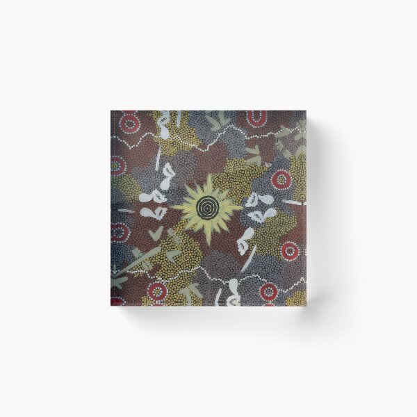 Item preview, Frog and kangaroo dreaming - native art designed and sold by NeonCanvasDream.