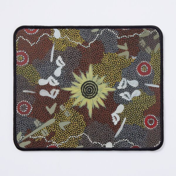 Item preview, Frog and kangaroo dreaming - native art designed and sold by NeonCanvasDream.