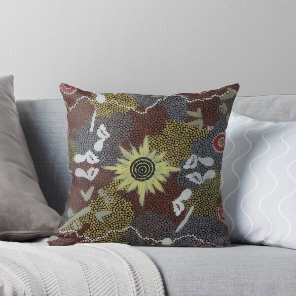 Item preview, Frog and kangaroo dreaming - native art designed and sold by NeonCanvasDream.