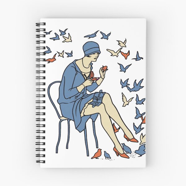 Item preview, vintage 1920s illustration from a French magazine Bird Feeding  designed and sold by Dodecahedronpix.