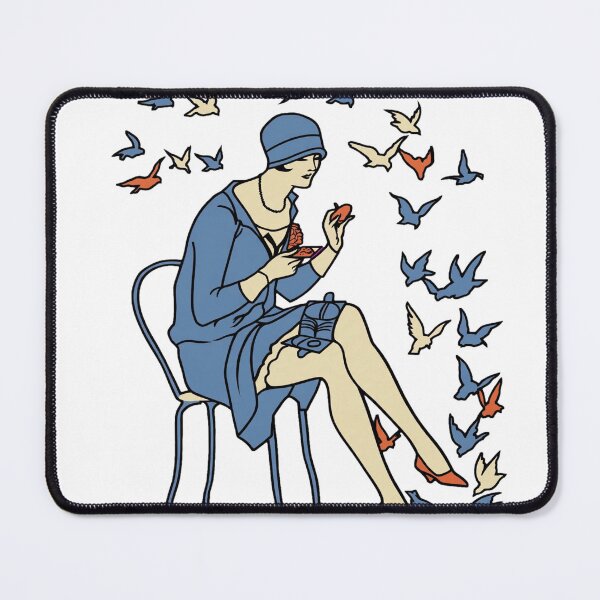 Item preview, vintage 1920s illustration from a French magazine Bird Feeding  designed and sold by Dodecahedronpix.