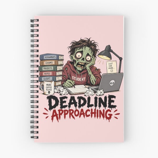 Item preview, Zombie Student Deadline Approaching – Funny College Student Horror Study Design designed and sold by Sanika arts .