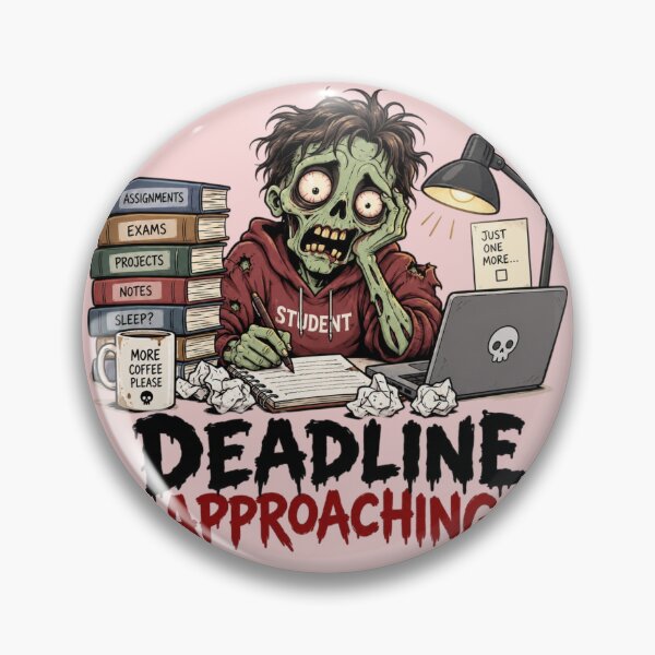 Item preview, Zombie Student Deadline Approaching – Funny College Student Horror Study Design designed and sold by Sanika arts .