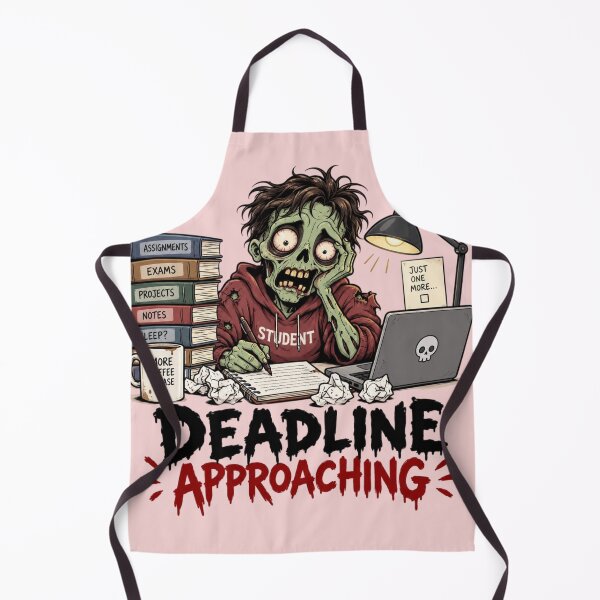 Item preview, Zombie Student Deadline Approaching – Funny College Student Horror Study Design designed and sold by Sanika arts .