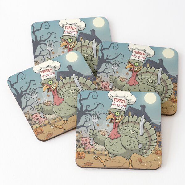 Item preview, Macabre Zombie Turkey Apocalypse – Funny Thanksgiving Zombie Turkey Invasion Design designed and sold by VibranPalette.