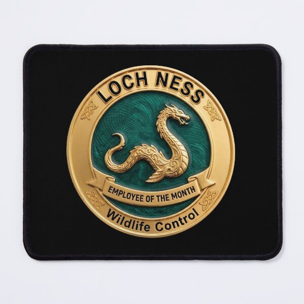 Item preview, Loch Ness Wildlife Control - Employee of the Month Fake Badge designed and sold by RogueSquirrels.