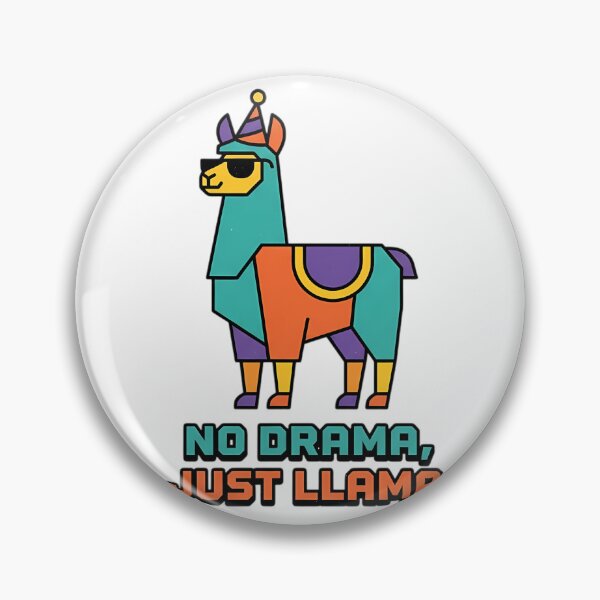 Item preview, No Drama Just Llama Cool Party Llama designed and sold by iwzzuel.