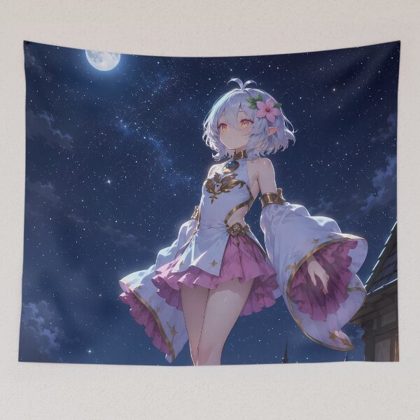 Item preview, Kokkoro Princess Connect Moonlit Fantasy City Rooftop designed and sold by SolenneAzur.