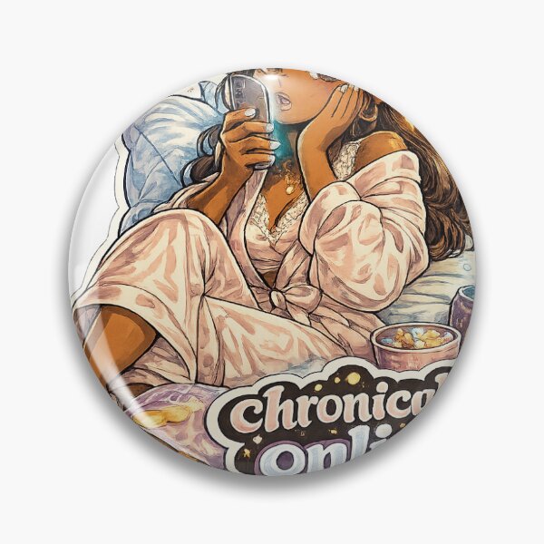 Item preview, Chronically Online Gift - Medium Skin Girl designed and sold by RedRubyBubble.