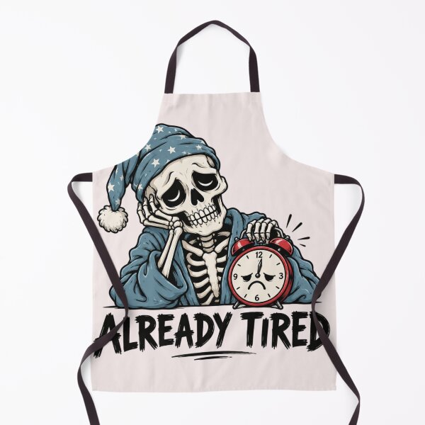 Item preview, Skeleton Alarm Clock Already Tired Funny Halloween Sleepy Skeleton designed and sold by Sanika arts .