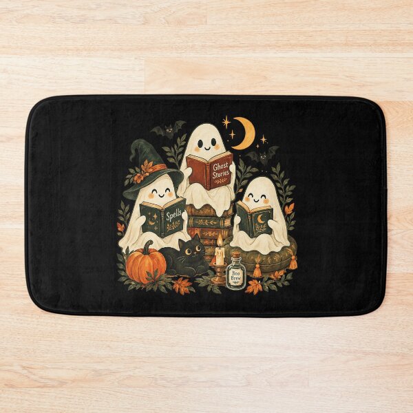 Item preview, Cozy Ghost Book Club Witchy Halloween Reading designed and sold by VioletNance.