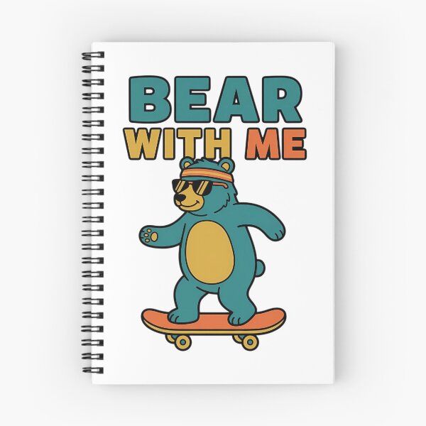 Item preview, Bear With Me Cute Skateboarding Bear Design designed and sold by iwzzuel.