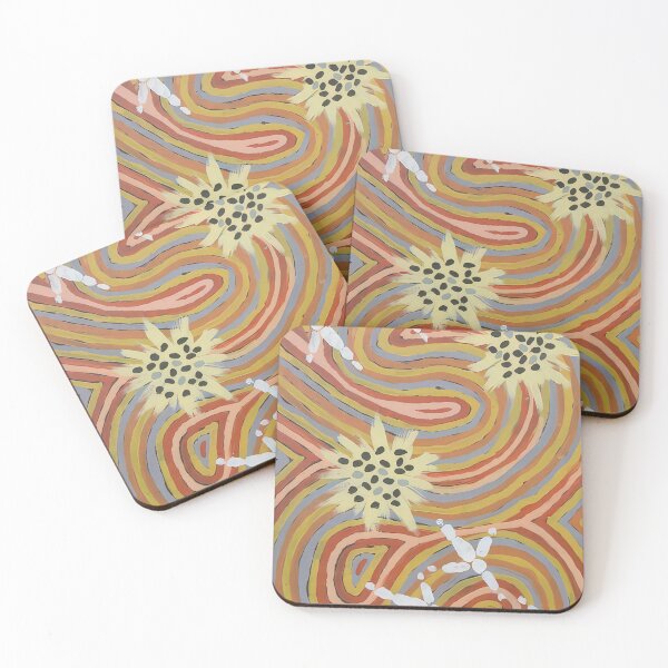 Item preview, Kangaroo dreaming at mt. singleton - native art designed and sold by NeonCanvasDream.