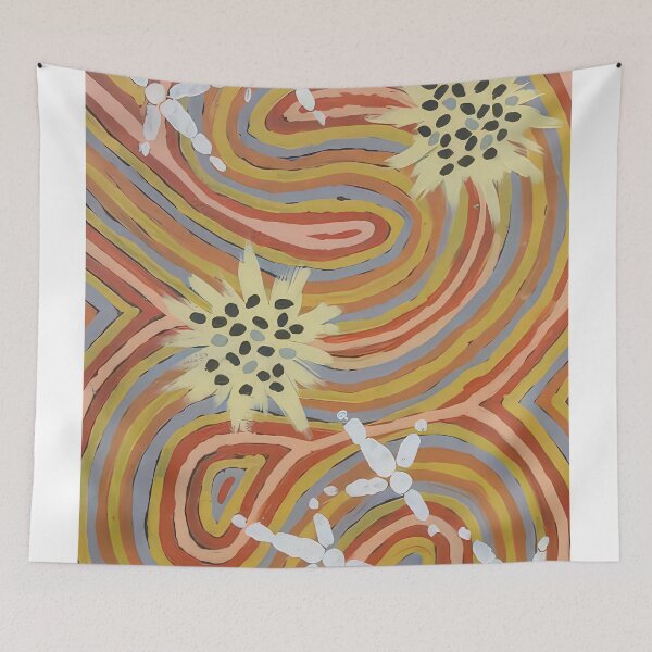 Item preview, Kangaroo dreaming at mt. singleton - native art designed and sold by NeonCanvasDream.