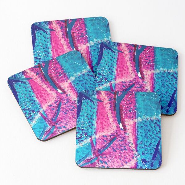 Item preview, Abstract Art (Aqua & Pink) designed and sold by Moore & Moore Creations.