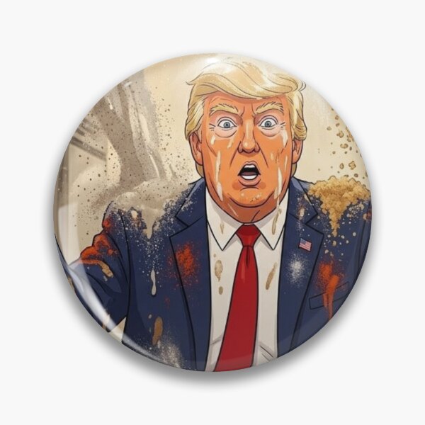 Item preview, Animated Donald Trump Flooded with Food Ingredients designed and sold by Uniqueartai.