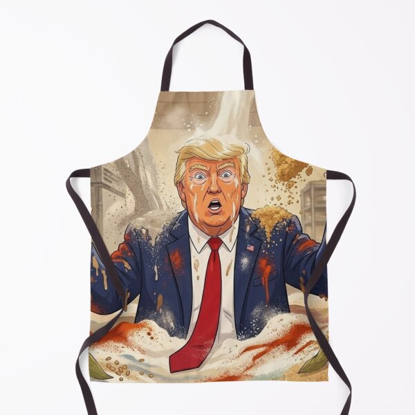 Item preview, Animated Donald Trump Flooded with Food Ingredients designed and sold by Uniqueartai.