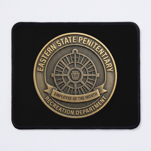 Item preview, Eastern State Penitentiary Recreation Dept - Employee of the Month Fake Badge designed and sold by RogueSquirrels.