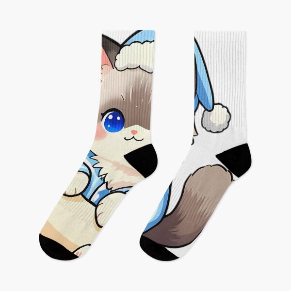 Item preview, Cute Ragdoll Cat in Striped Pajamas with Moon Pillow designed and sold by pumsquare.