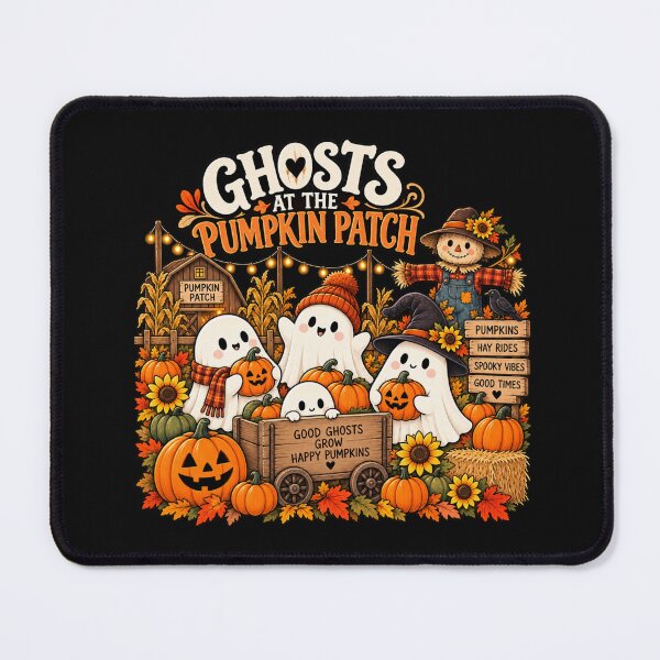 Item preview, Ghosts at the Pumpkin Patch – Cute Halloween Ghosts & Pumpkins designed and sold by RJACreative.
