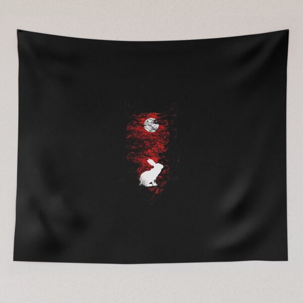 Item preview, Owl Moon Rabbit Night Forest Silhouette designed and sold by wyrichbosle.