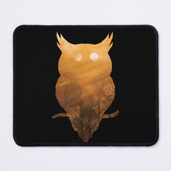 Item preview, Owl Silhouette Double Exposure Nature Art designed and sold by lamercarv.