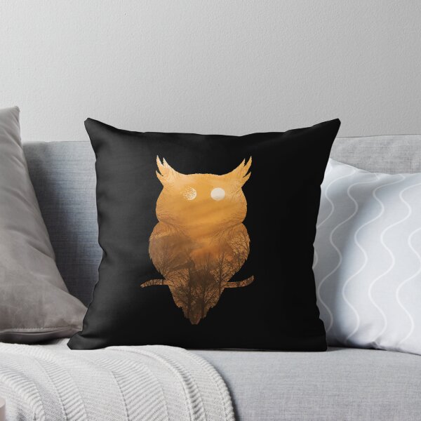 Item preview, Owl Silhouette Double Exposure Nature Art designed and sold by lamercarv.