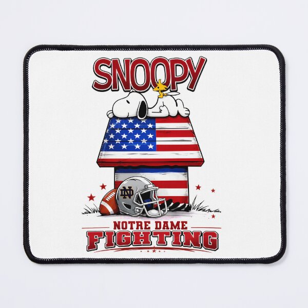 Item preview, Snoopy Notre Dame Fighting American Football Dog House designed and sold by RetroAGarage.