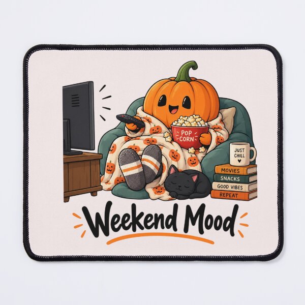 Item preview, Pumpkin Watching TV Weekend Mood – Cozy Autumn Halloween Pumpkin Movie Night designed and sold by Sanika arts .